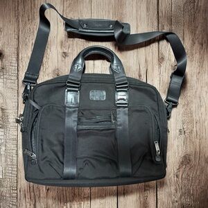 TUMI ALPHA BRAVO Mcnair Slim Briefcase Crossbody Bag 22611DH Ballistic Nylon